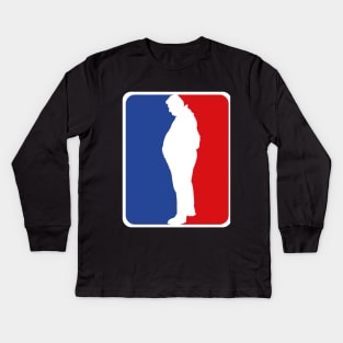 Basketball is for kids, lazy dad Kids Long Sleeve T-Shirt